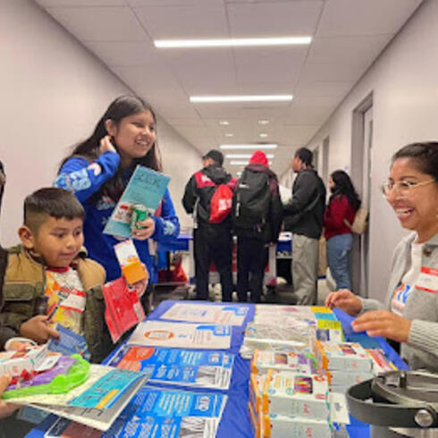 Event participants learn about resources available to them in the community.